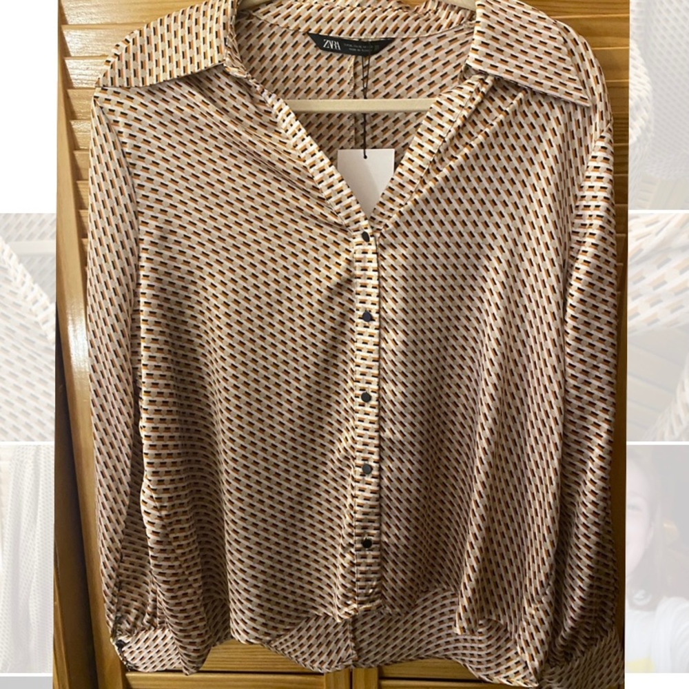 Zara Button Down Blouse